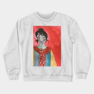 Dark Elf Sorceress Watercolor Painting Crewneck Sweatshirt